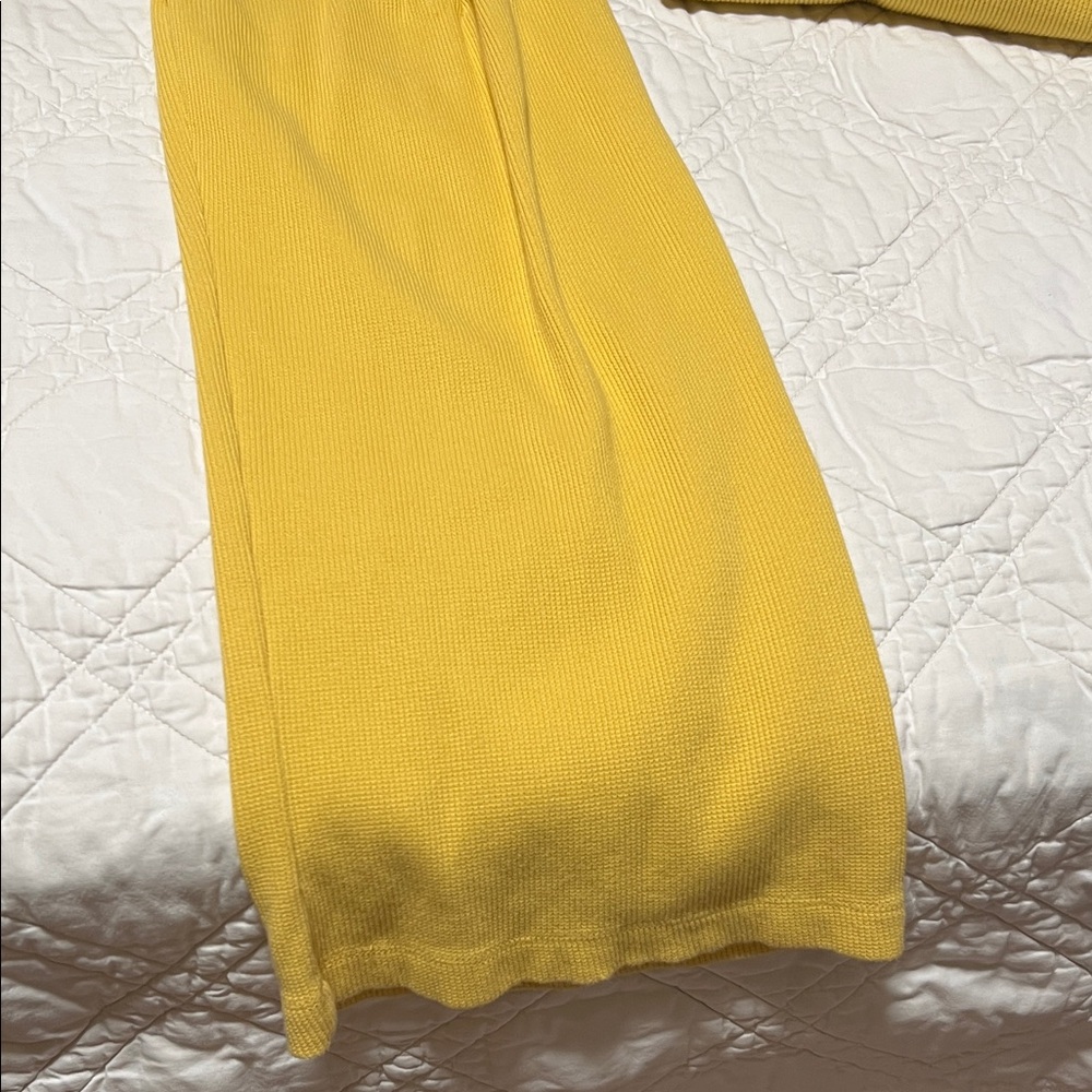 XS/S Daily Drills Thermal long sleeve top /pant SET in yellow - Picture 10 of 16